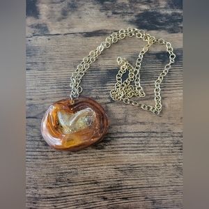 -1970's era necklace-abstract -plastic